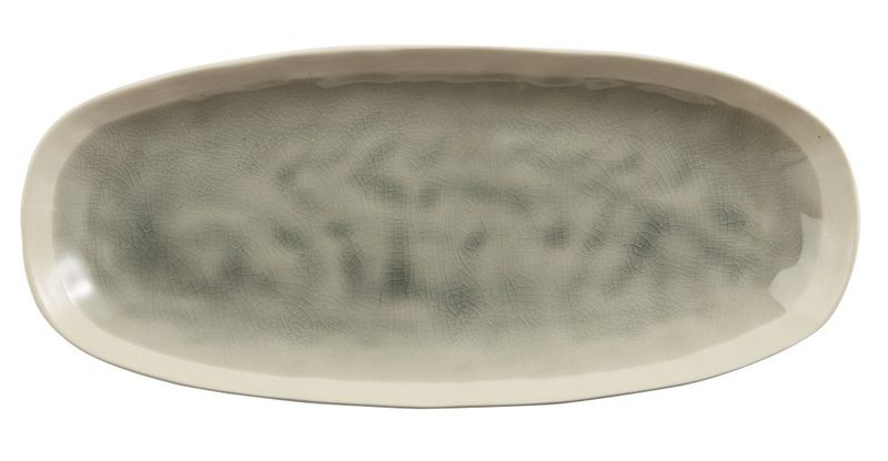 Confezione 4 pezzi OVALE GRES 30,5X13CM GRIGIO WINTER