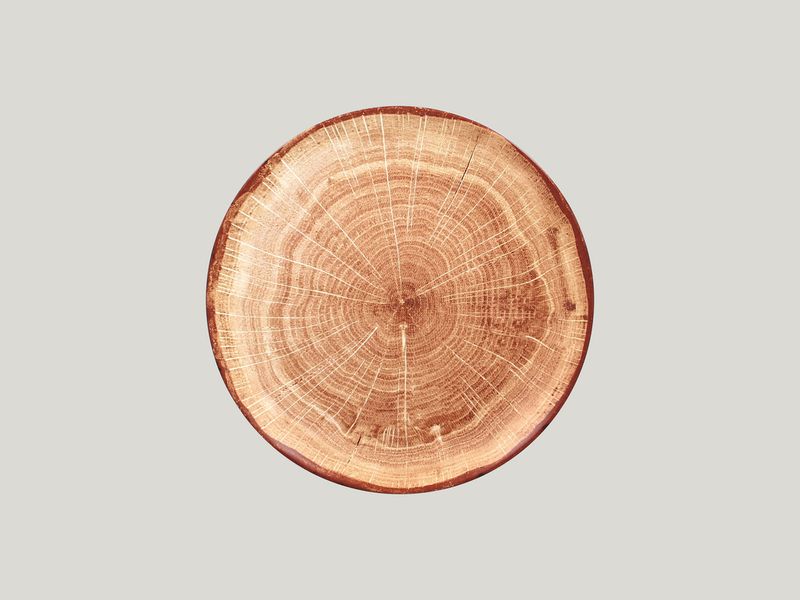 Confezione 12 pezzi PIATTO  COUPE 27CM TIMBER WOODART