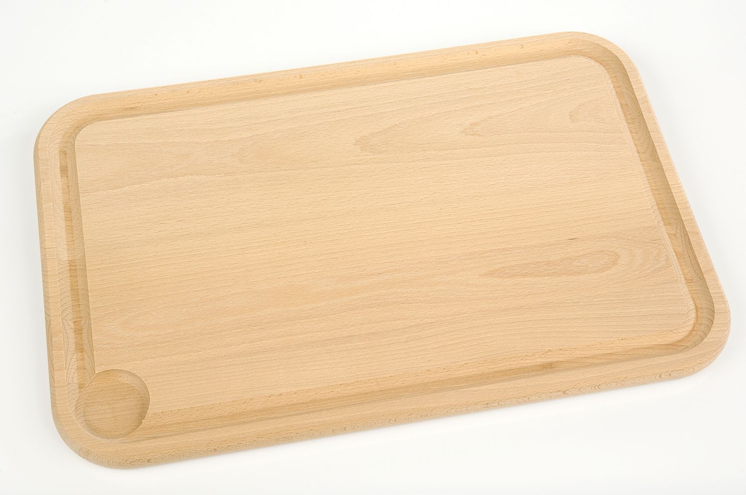 Confezione 1 pezzo TAGLIERE FAGGIO CON SCANALATURA 30X22CM