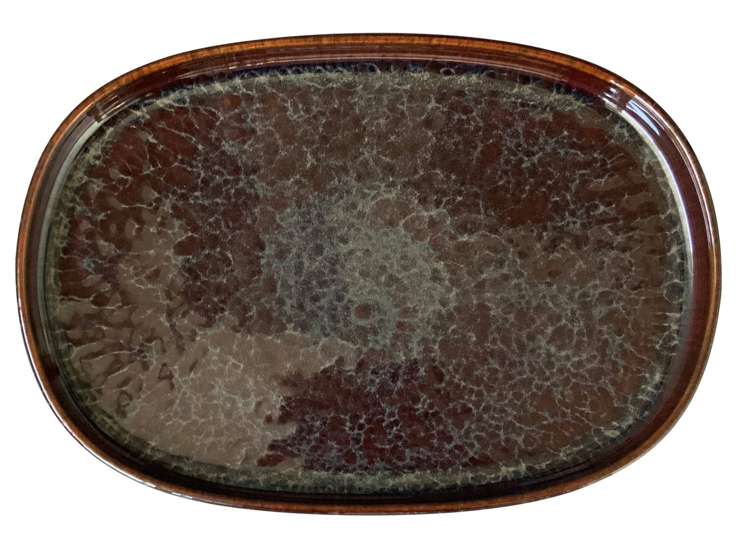 Confezione 4 pezzi PIATTO OVALE 33CM AMBER