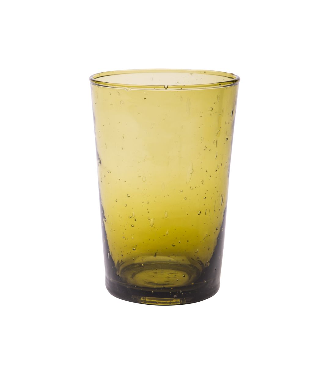 Confezione 6 pezzi BICCHIERE 30CL VETRO RICICLATO AMBRA PIA