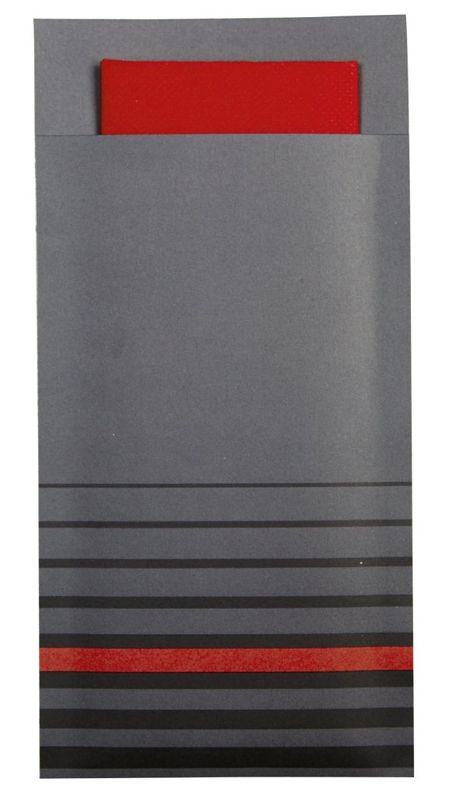 Confezione 1 pezzo CONF.200 POCHET.ISI GRIGIO/ROSSO