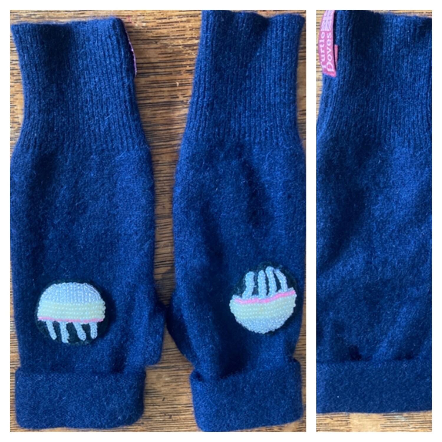 Beaded Cashmere Gloves