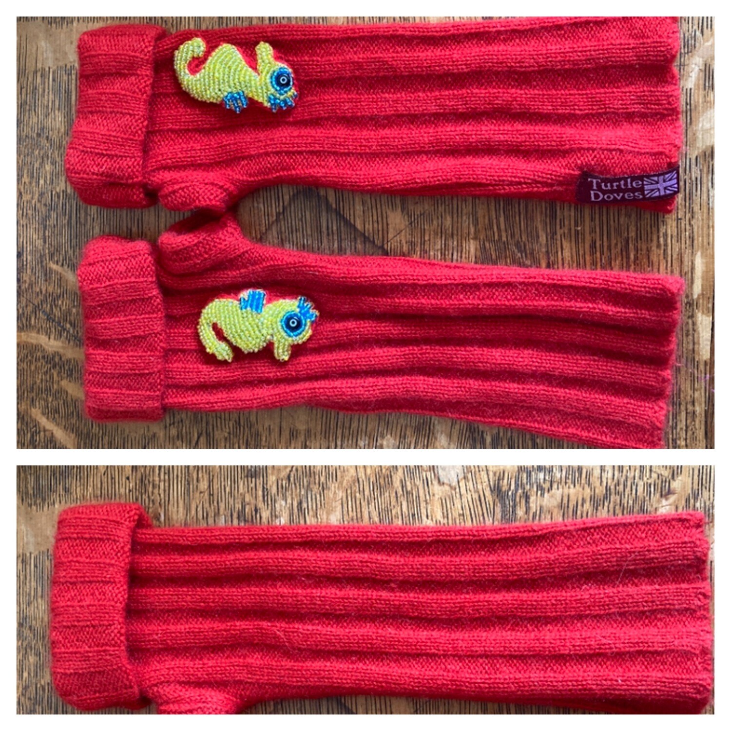 Beaded Cashmere Gloves