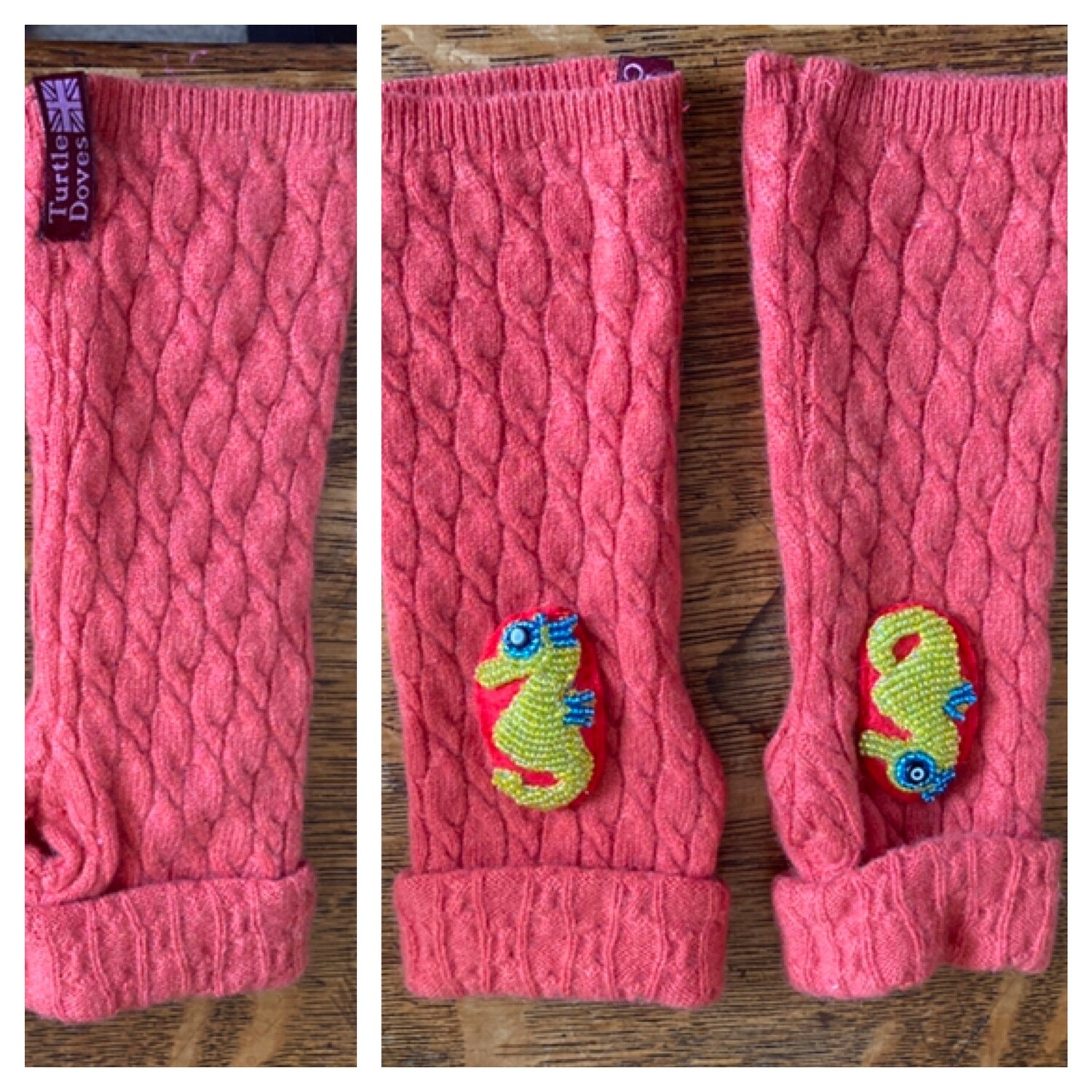 Beaded Cashmere Gloves