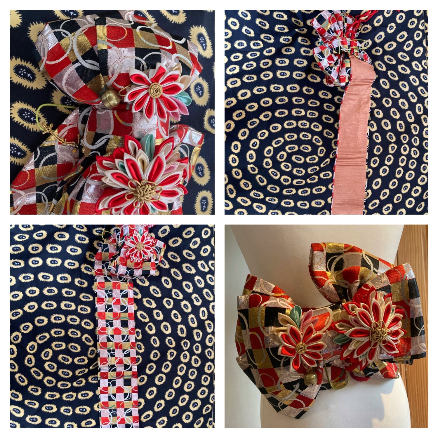 Vintage obi belts and ready bows