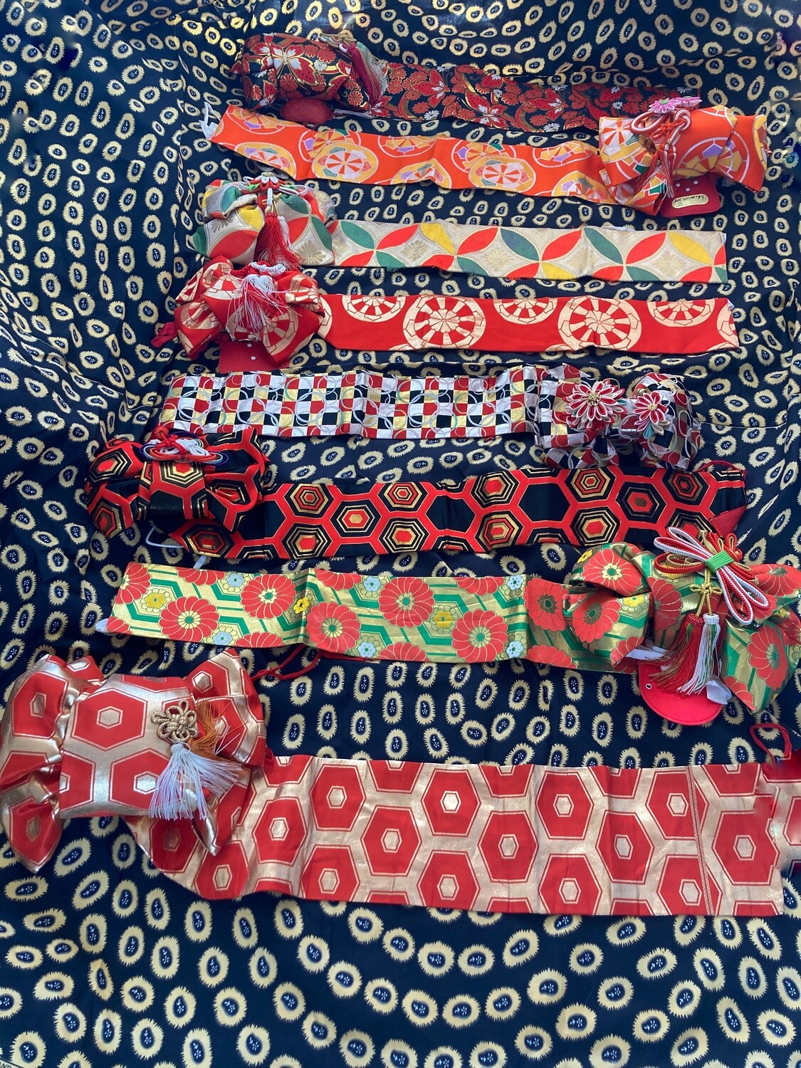 Vintage obi belts and ready bows
