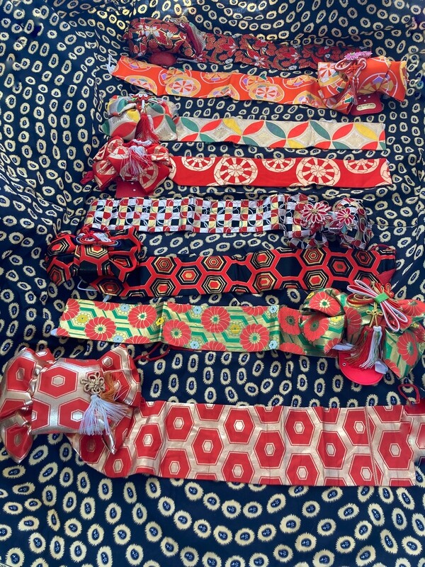 Vintage obi belts and ready bows