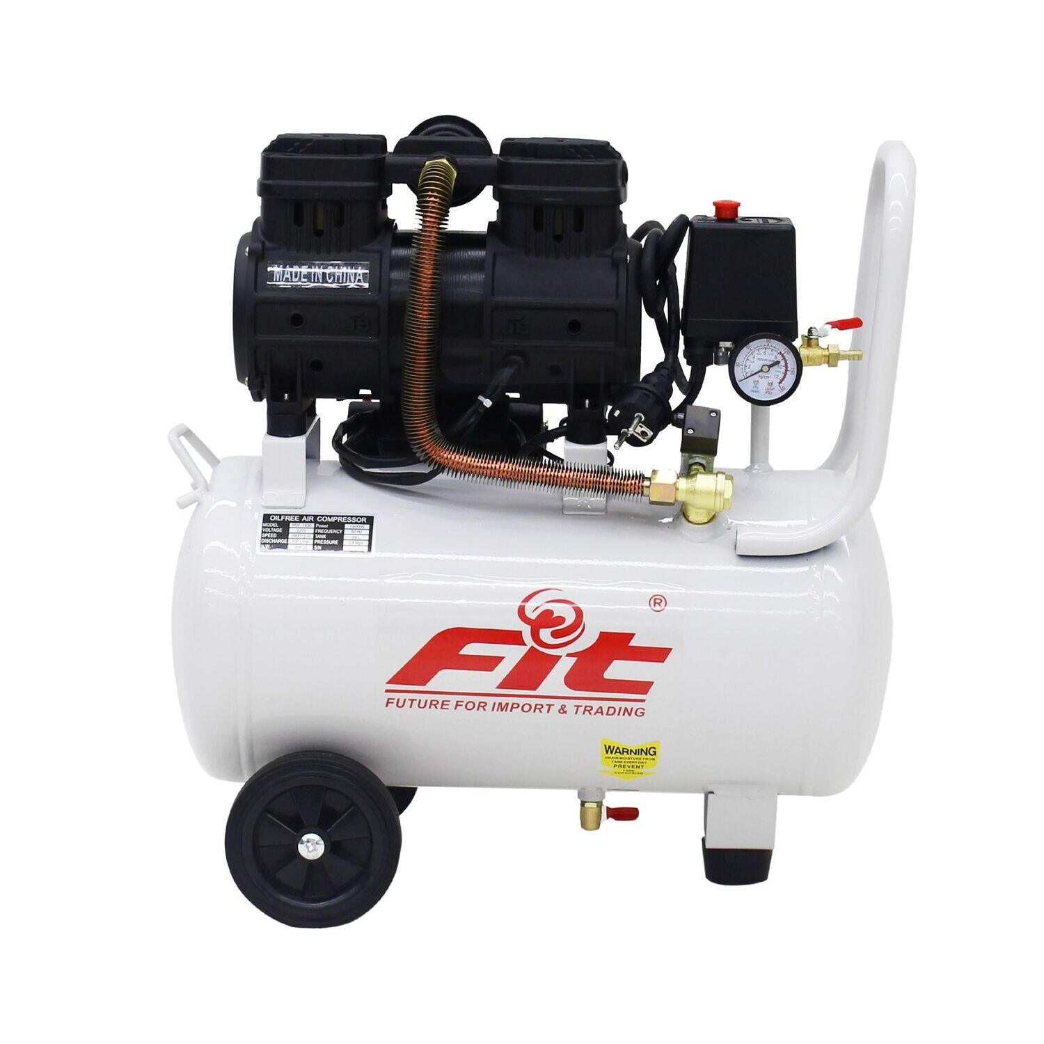 17009600 - FIT كمبروسور  طبى كاتم صوت بدون زيت 24 لتر 1400 وات