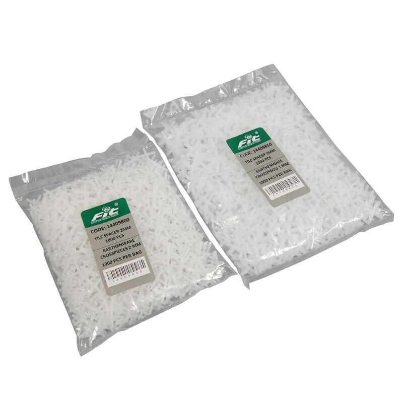 14409850 - FIT كيس صليبة سيراميك بلاستيك ابيض 1000 قطعة (3مم)