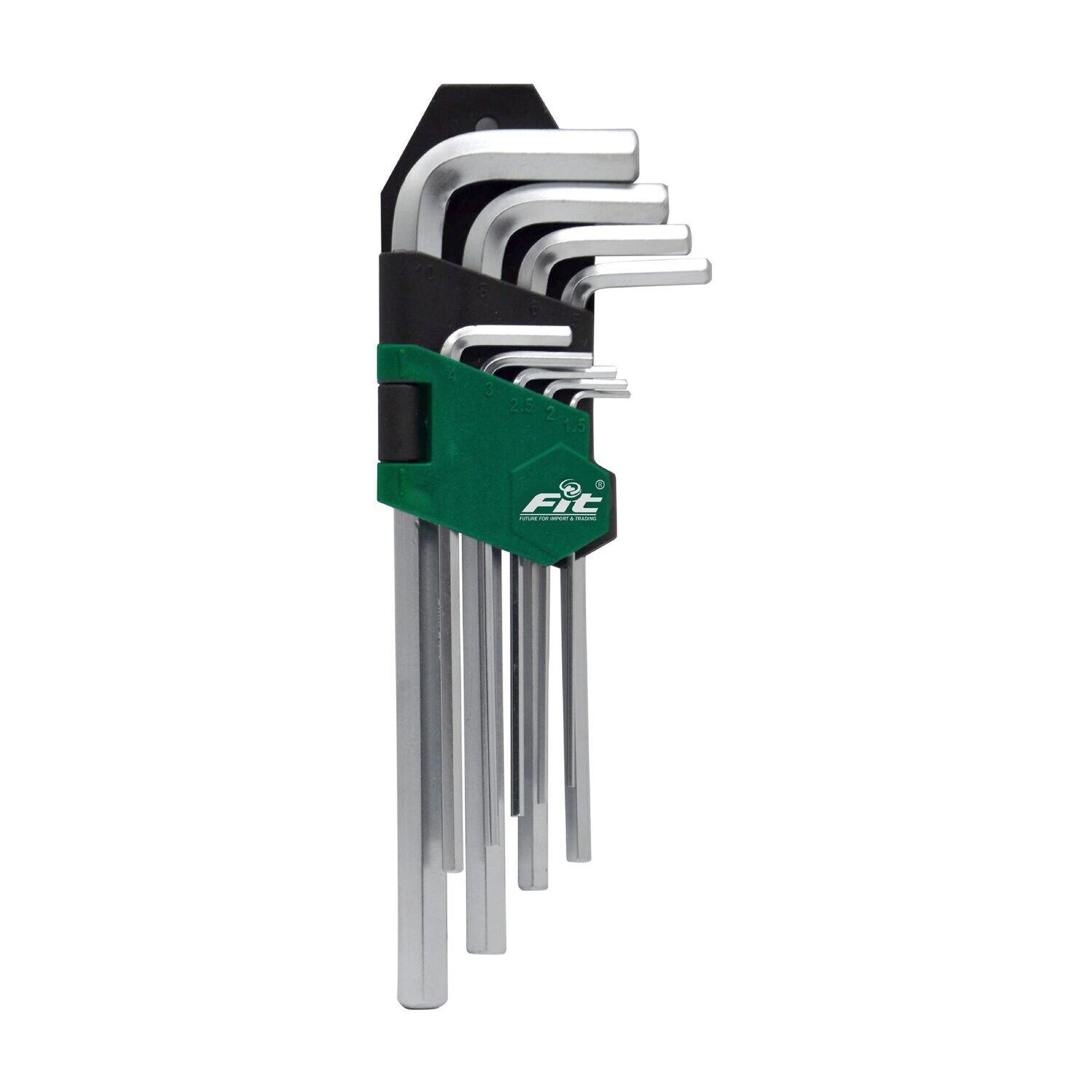 49056050 - FIT طقم مفتاح الن مسدس  طويل من 1.5م الي 10 م كروم فانديوم