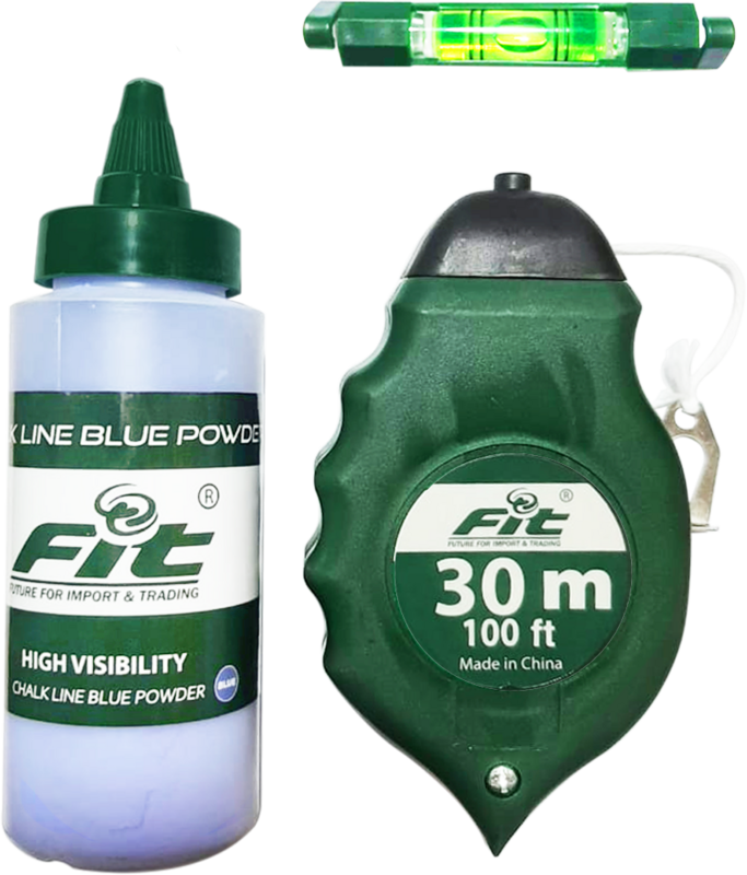 49030330 - FIT خيط علام ٣٠ متر + باودر ازرق + ميزان مياة (شيك لاين) FIT