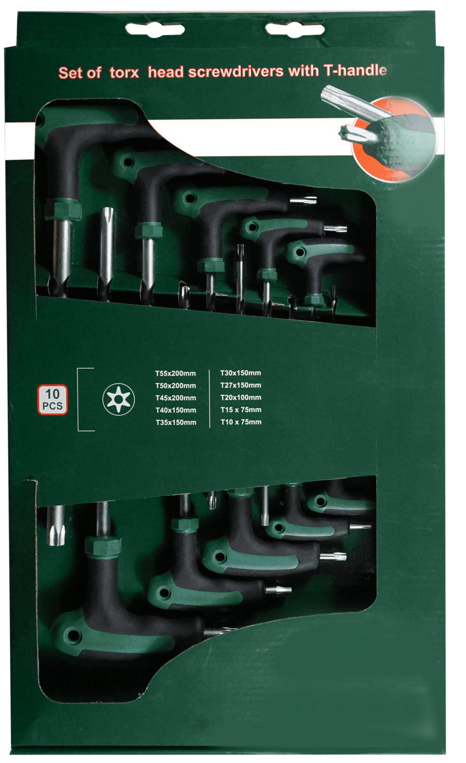 49056350 - FIT T طقم مفتاح النكية نجمة يد بلاستيك (9 قطع ) حرف T من T10:T55