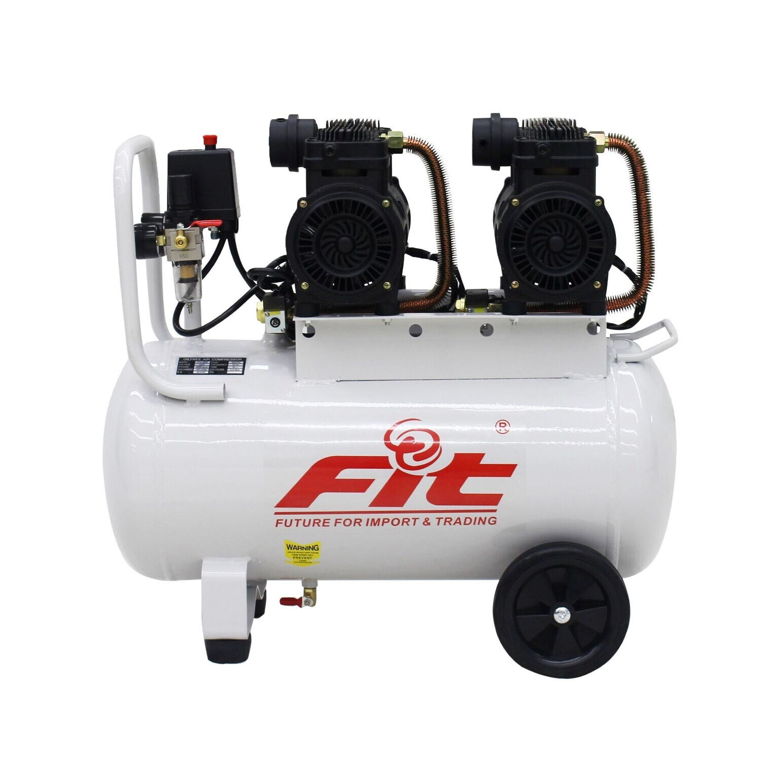 17009700 - FIT كمبروسور  طبى كاتم صوت بدون زيت 50 لتر 2800وات / 2 هيد