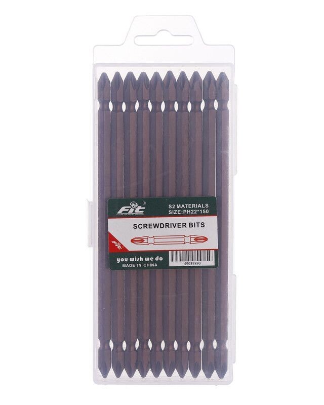 49039890 - FIT لقمة سن مفك اتجاهين صليبة طول 15سم أحمر