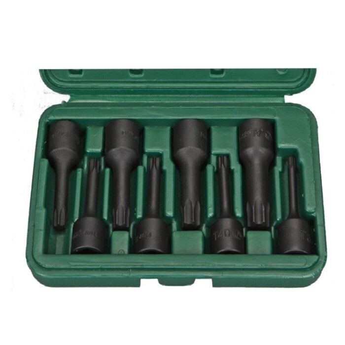 69233000 - HANS طقم لقم  2/1" الن نجمة  اسود 8 ق من T30 الى T70 46014-8