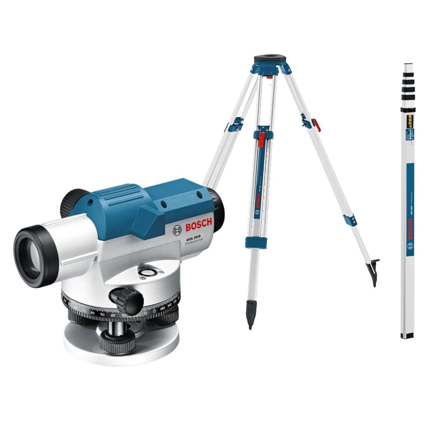 21068502 - Bosch ميزان قامة +حامل ثلاثي+مسطرة 5 متر 
