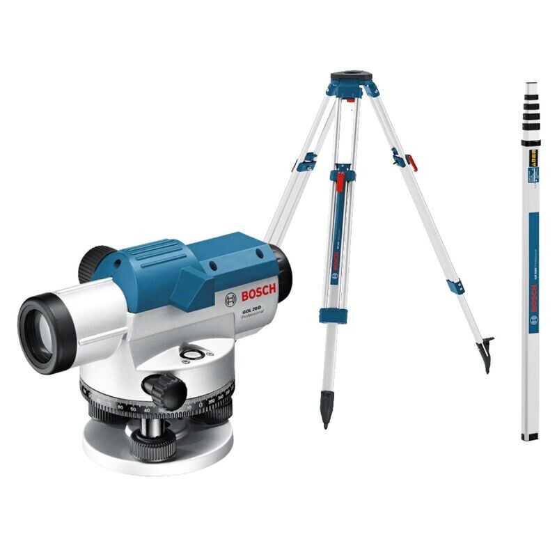 21068502 - Bosch ميزان قامة +حامل ثلاثي+مسطرة 5 متر 
