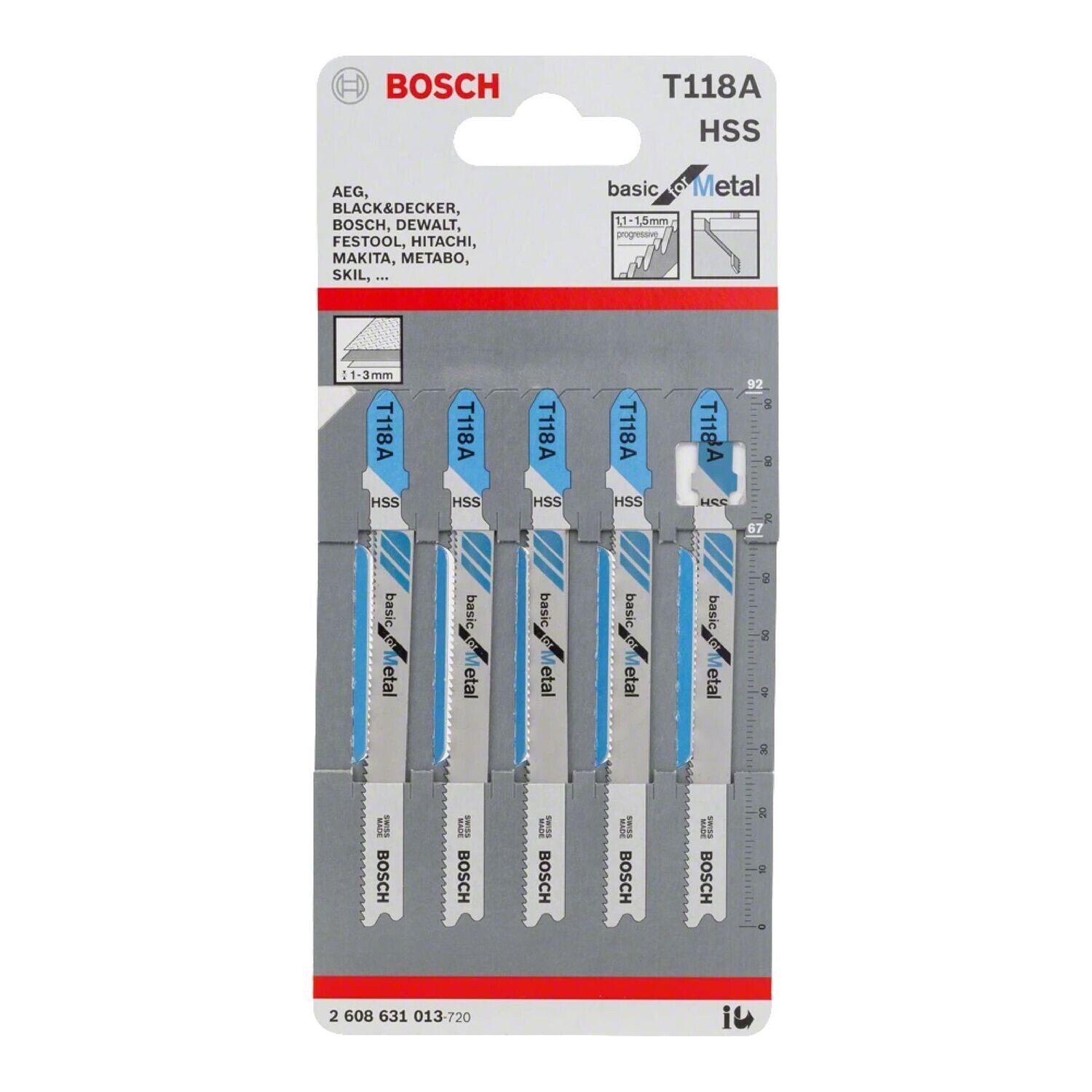 21631013 - Bosch طقم سلاح منشار اركيت حدادي 5 قطع 