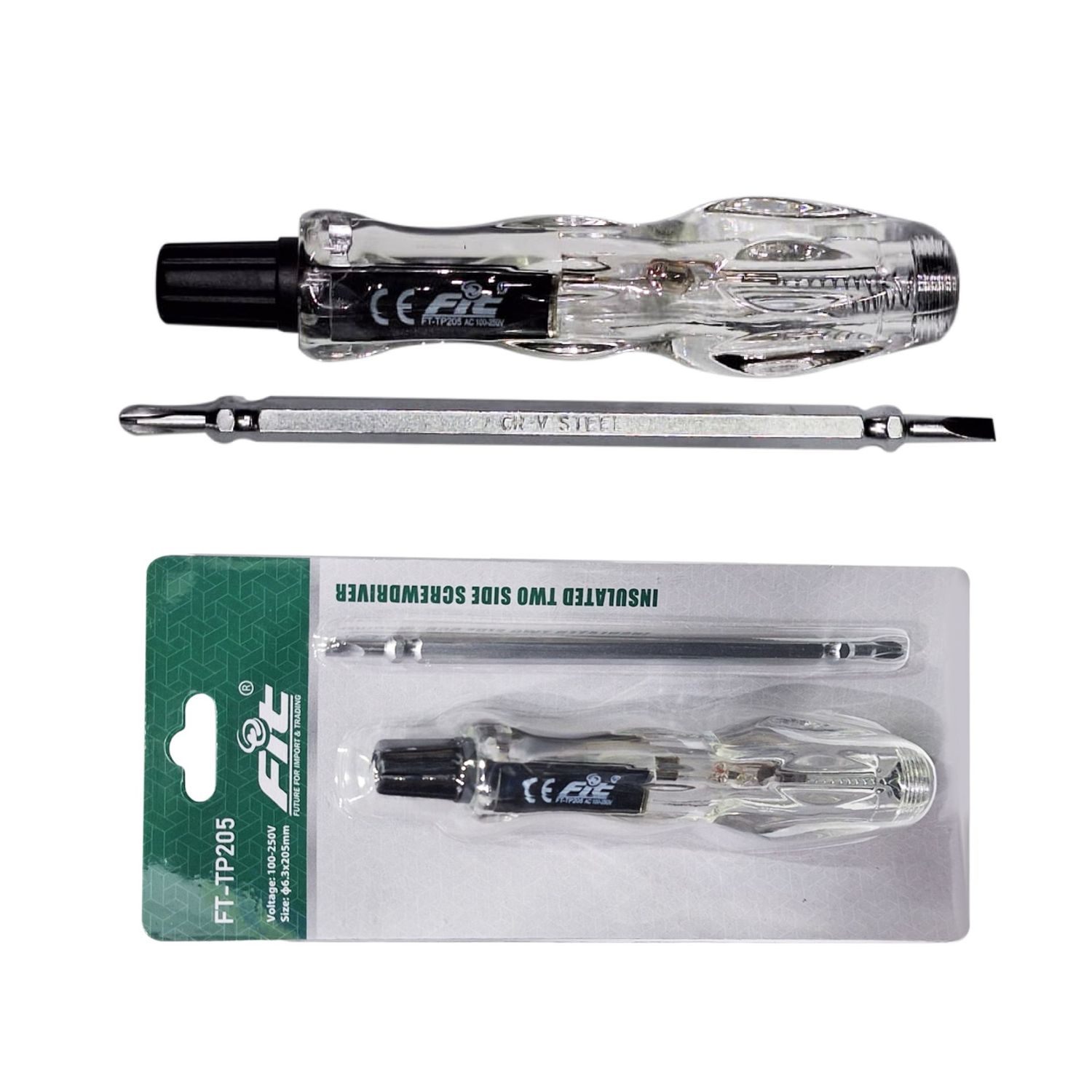 49040150 - FIT مفك تيست عازل شفاف قلاب 205مم 12 C 205TP-FT