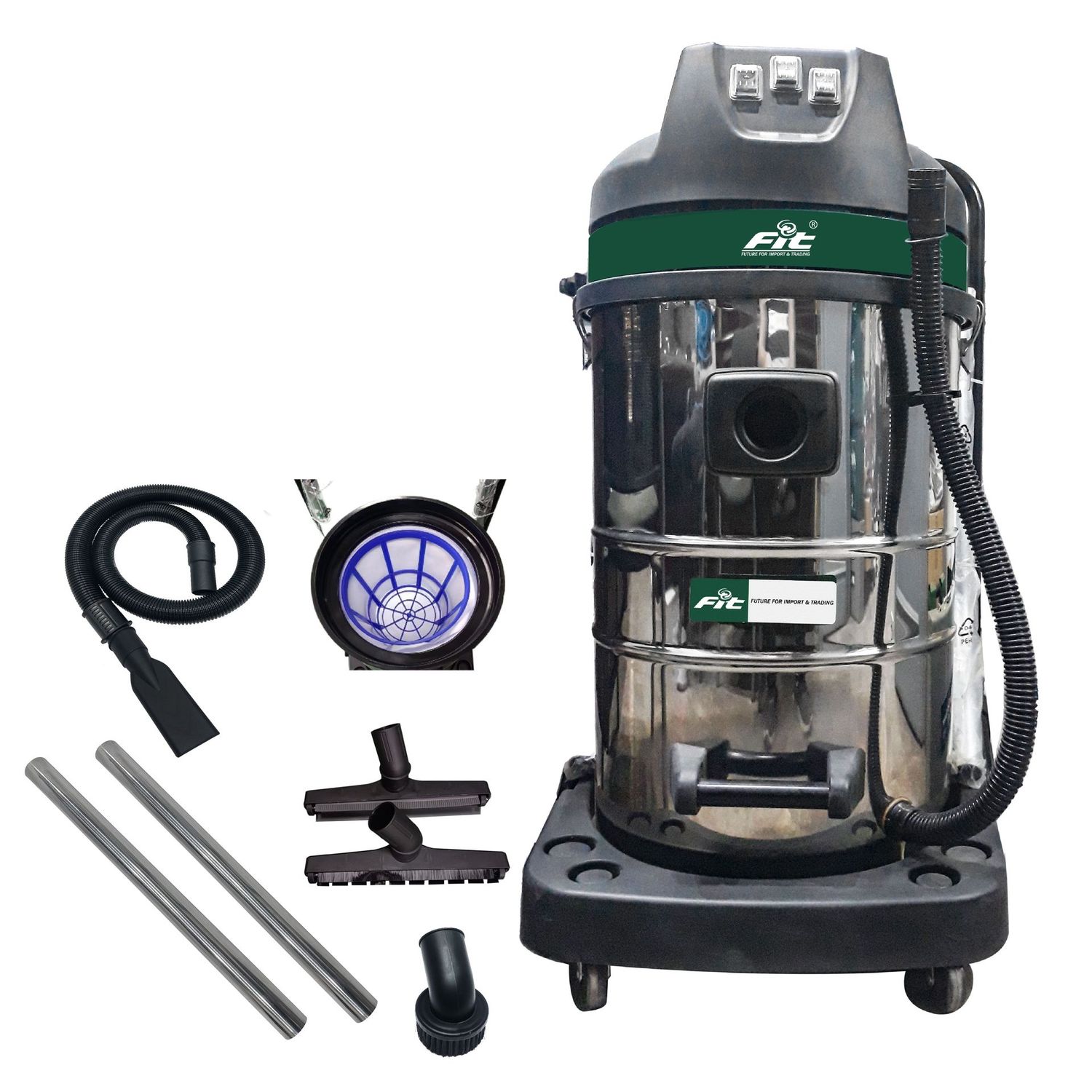 48007700 - FIT مكنسة صناعية 80 لتر اقتصادى / 3 موتور L80- 3 B