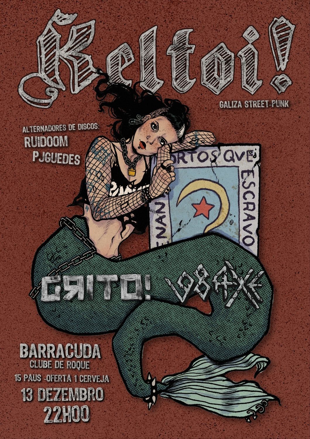 Bilhete: Keltoi! + Grito! + 98 AxE - Barracuda, Porto