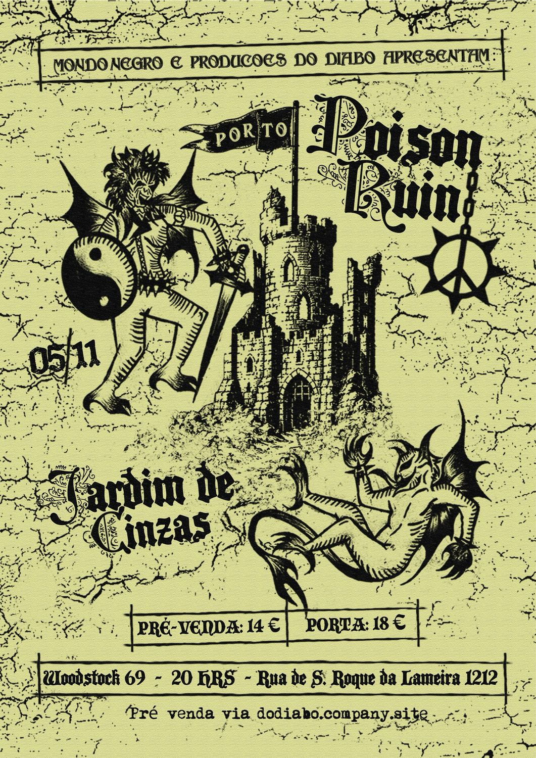 Bilhete - Poison Ruin - Porto