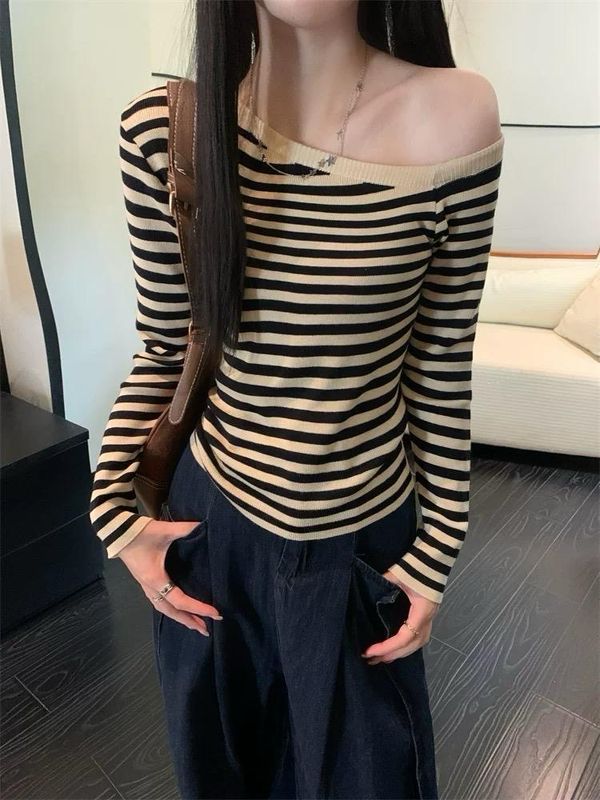 Stripe Long Sleeves Blouse