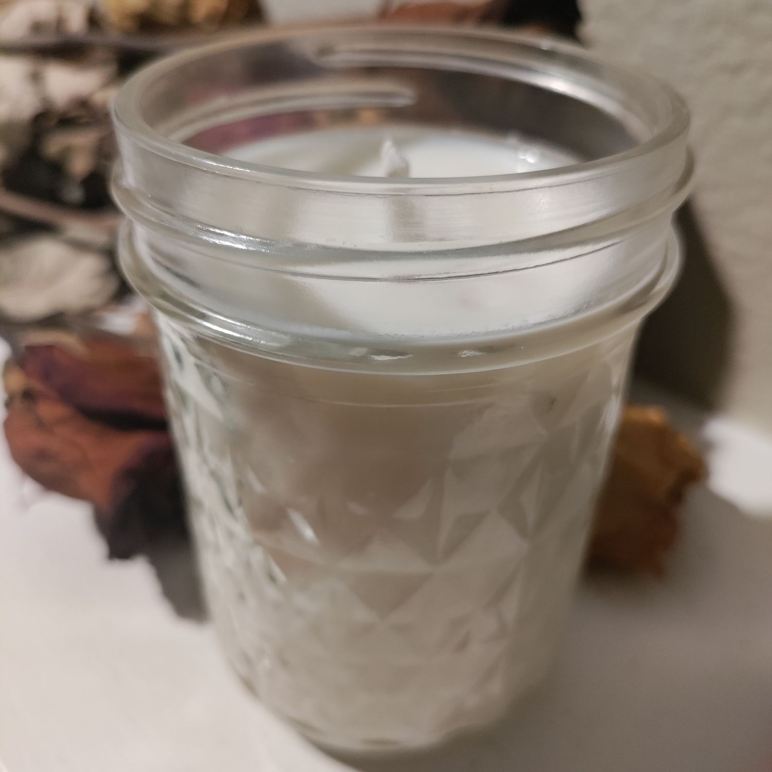 Quilted Glass 8oz - Scented Soy Candle