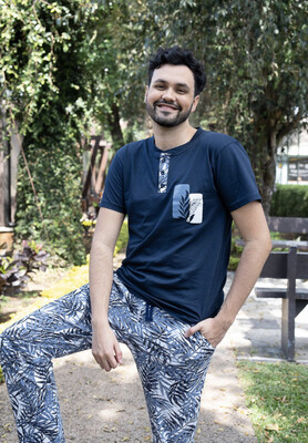 Pijama Leaves hombre pantalón
