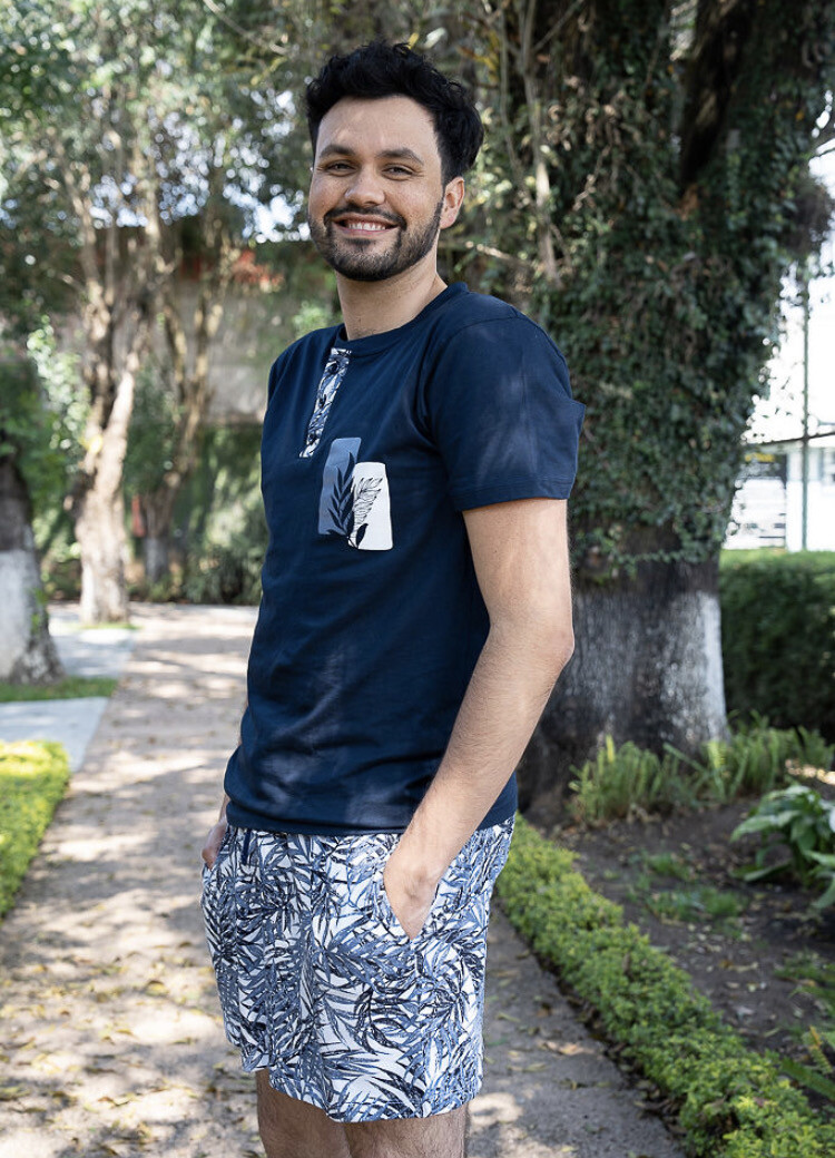 Pijama Leaves hombre short