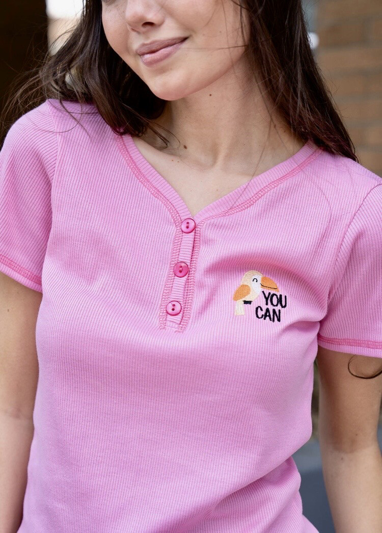 Clásica Tucan rosa pantalón