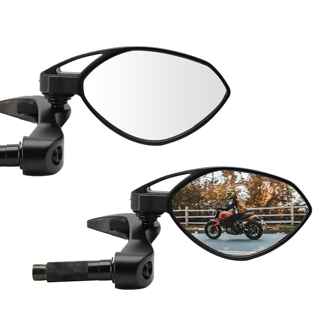 Motorcycle 7/8" 22mm Bar End mirrors with Lever guards