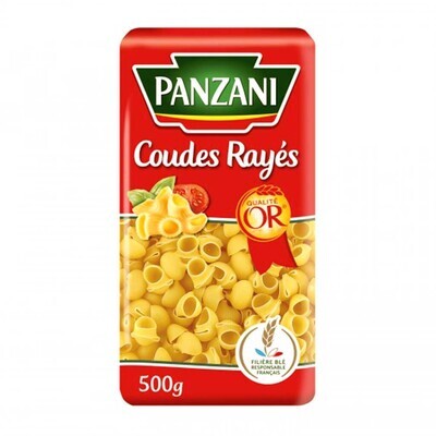 Palette Pâtes Coudes Rayés Panzani 500G