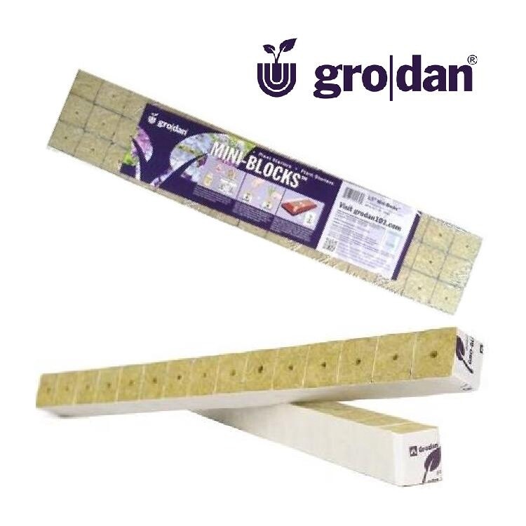 Grodan Mini Block 1.5&quot; (Shrinkwrap/ 45 Strip) 2250/cs