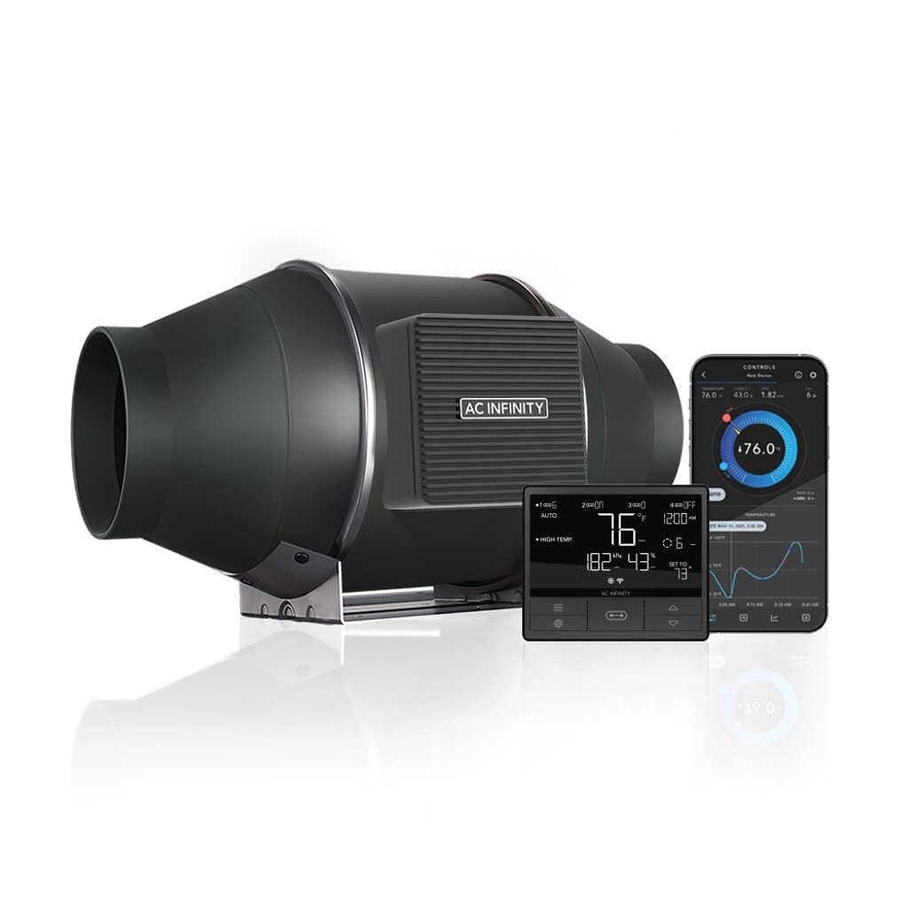 CloudLine T4 Inline Fan w/ Temp/Humidity Control