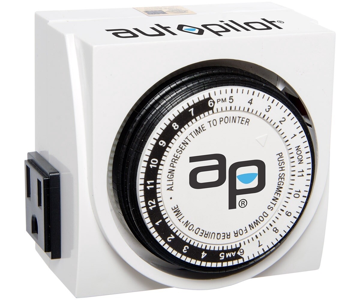 Autopilot Dual-Outlet Analog Grounded Time