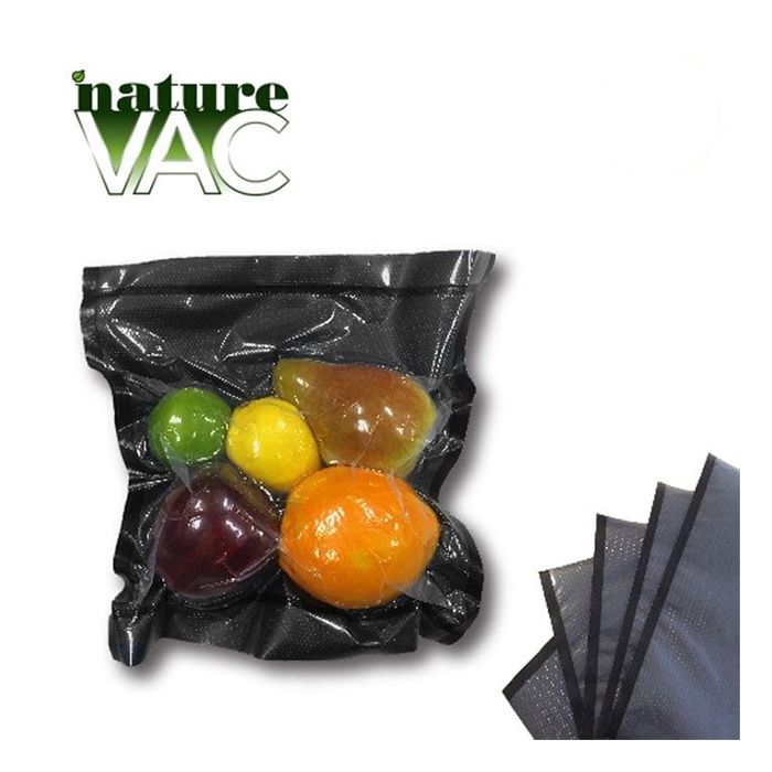 NatureVac Black | Clear Vacuum Seal Bags 15 x 20 in (50 pk)