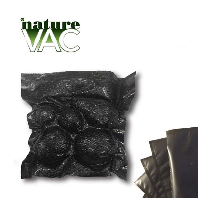 NatureVAC Precut Vacuum Seal Bags All Black (50-pack)