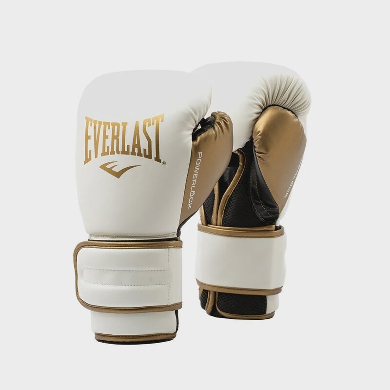 Everlast Powerlock2 wht/gold 12oz &amp; 16oz