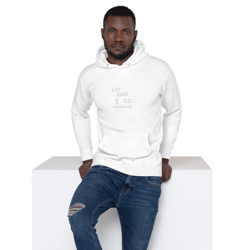 LIV ONE CO. Measured U Unisex Hoodie  (Multiple Colors/Sizes)