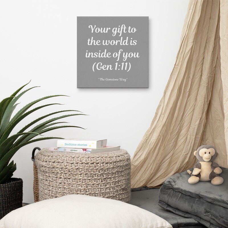Your Gift Light Gray Canvas (Multiple Sizes)