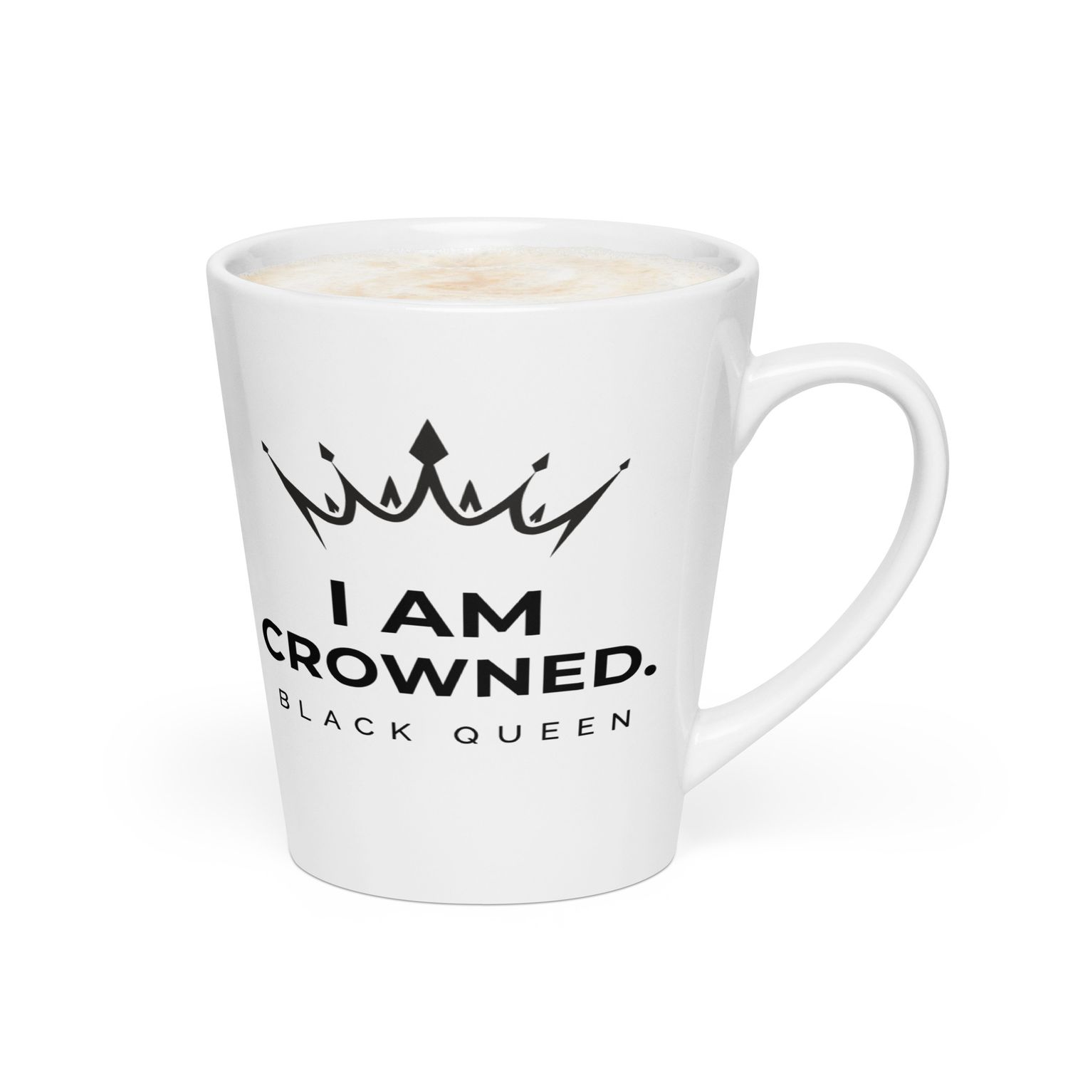 Black Queen Crowned Latte mug