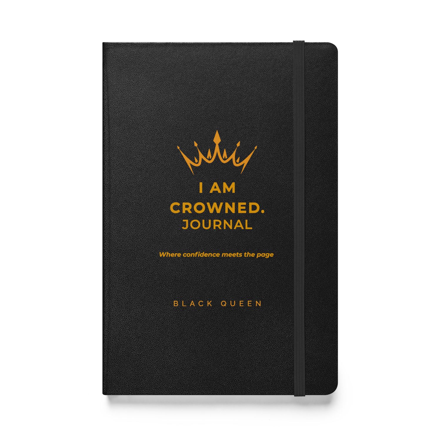 Crowned Black Queen Hardcover journal