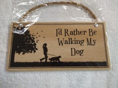 Wooden Novelty Pet Sign - Walking