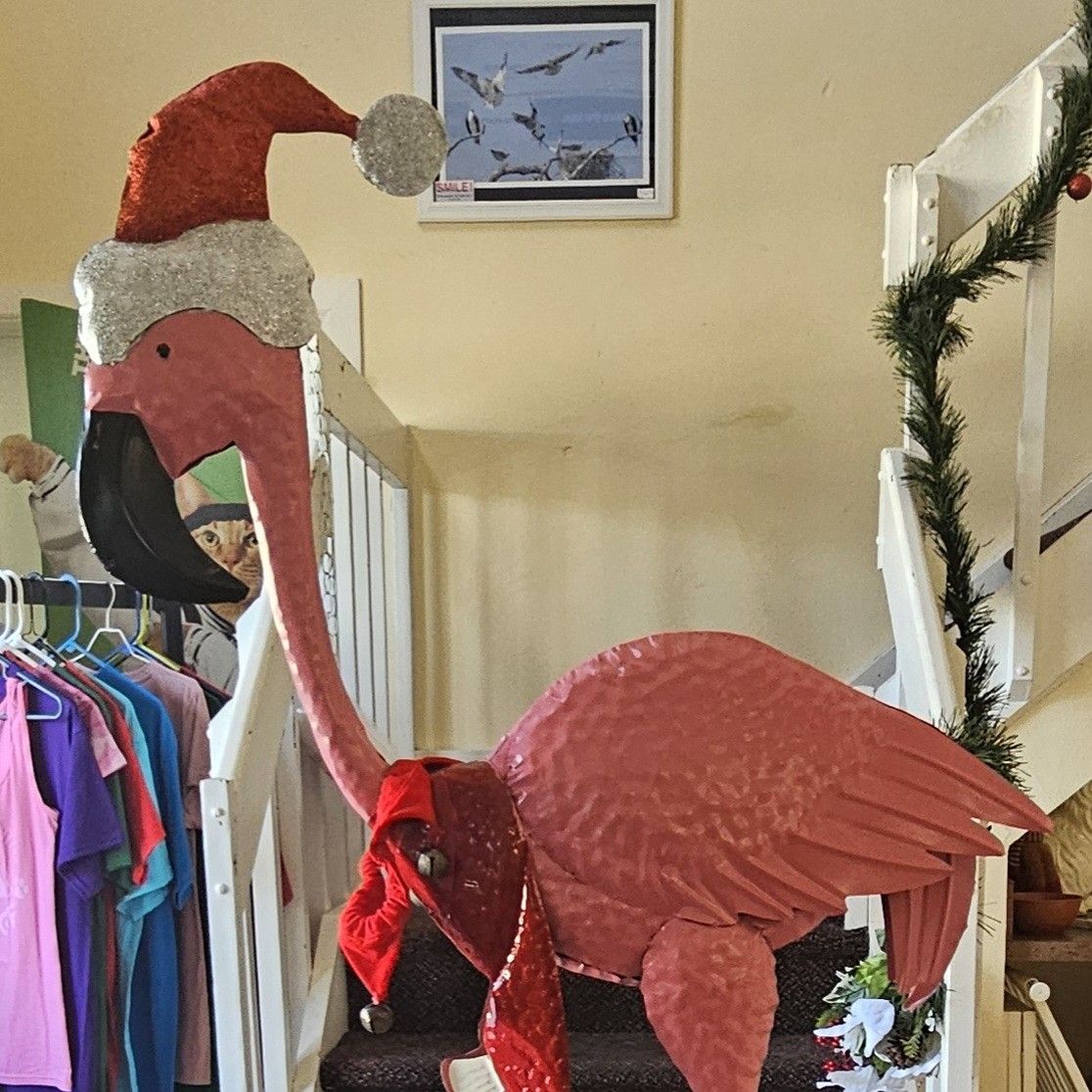 Happy Holidays Flamingo