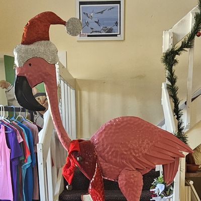 Happy Holidays Flamingo