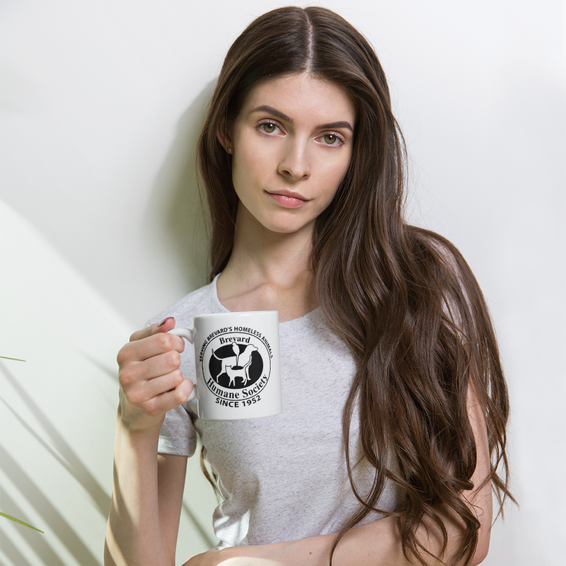 BHS black logo mug