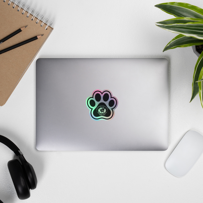Paw Logo holographic stickers