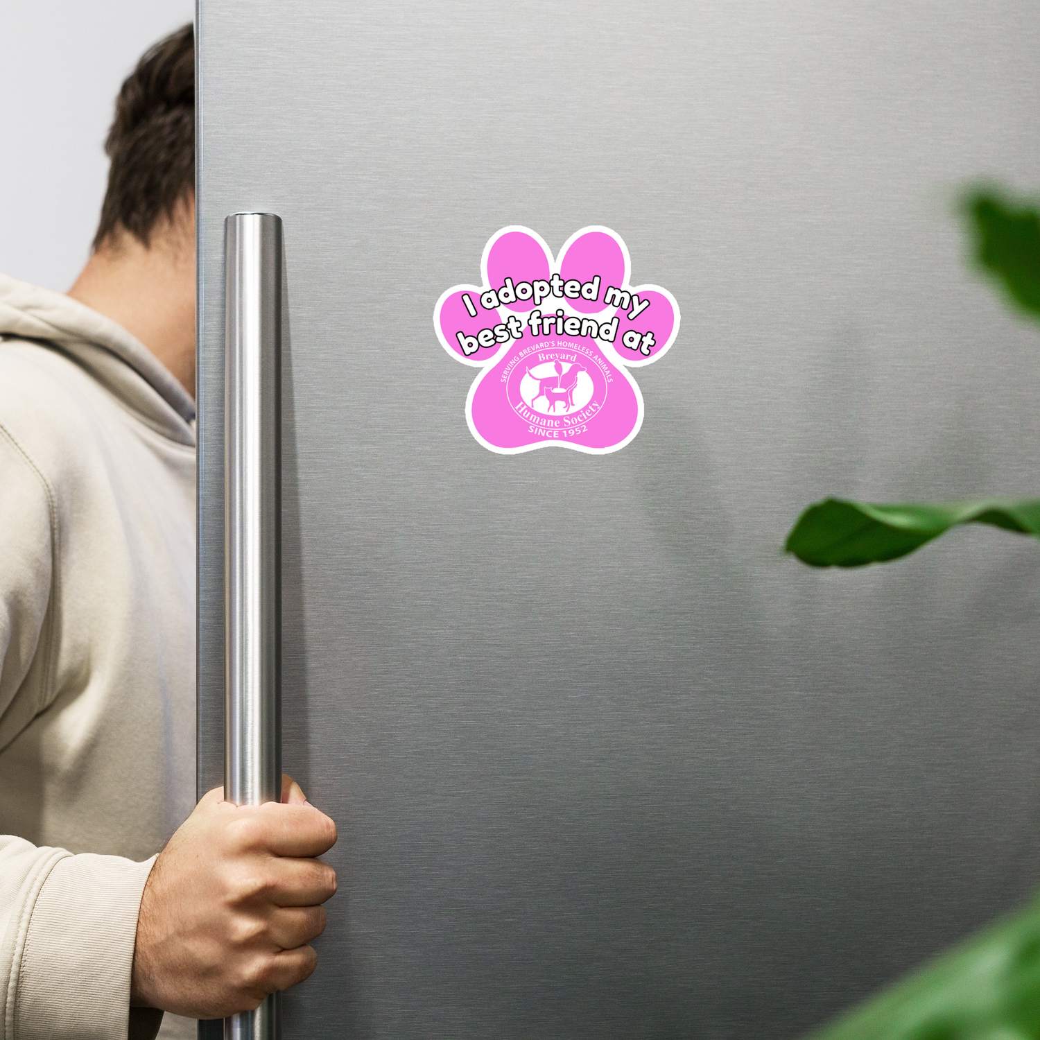 "I adopted my best friend at" Magnet-Pink